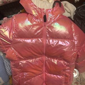 Iridescent Pink Puffer Jacket